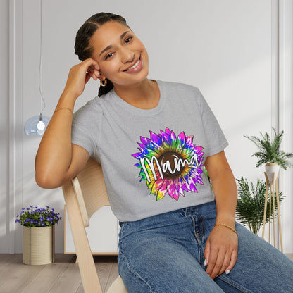Mama Colorful Sunflower Adult T-shirt