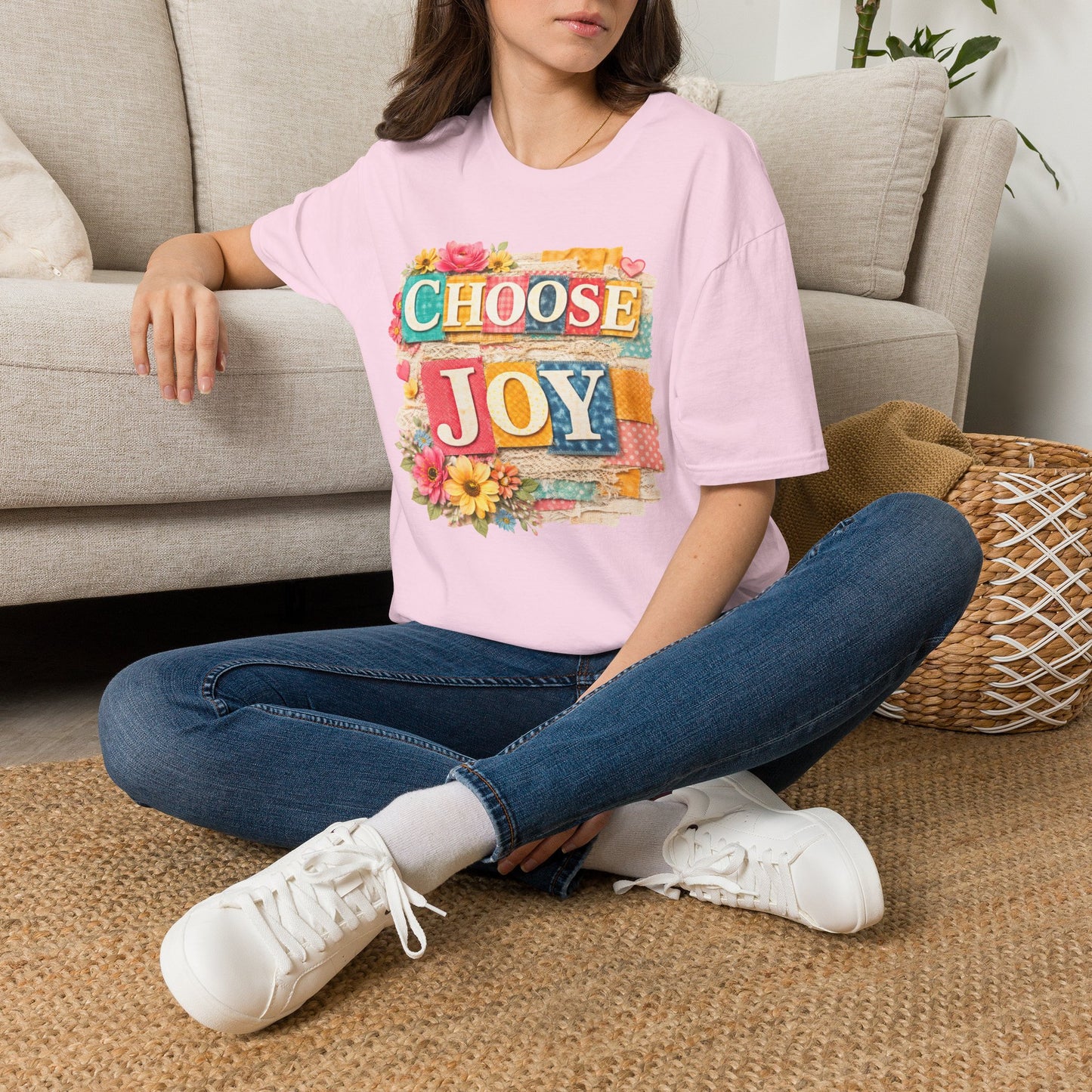 Choose Joy (Lace Collage) Adult T-shirt