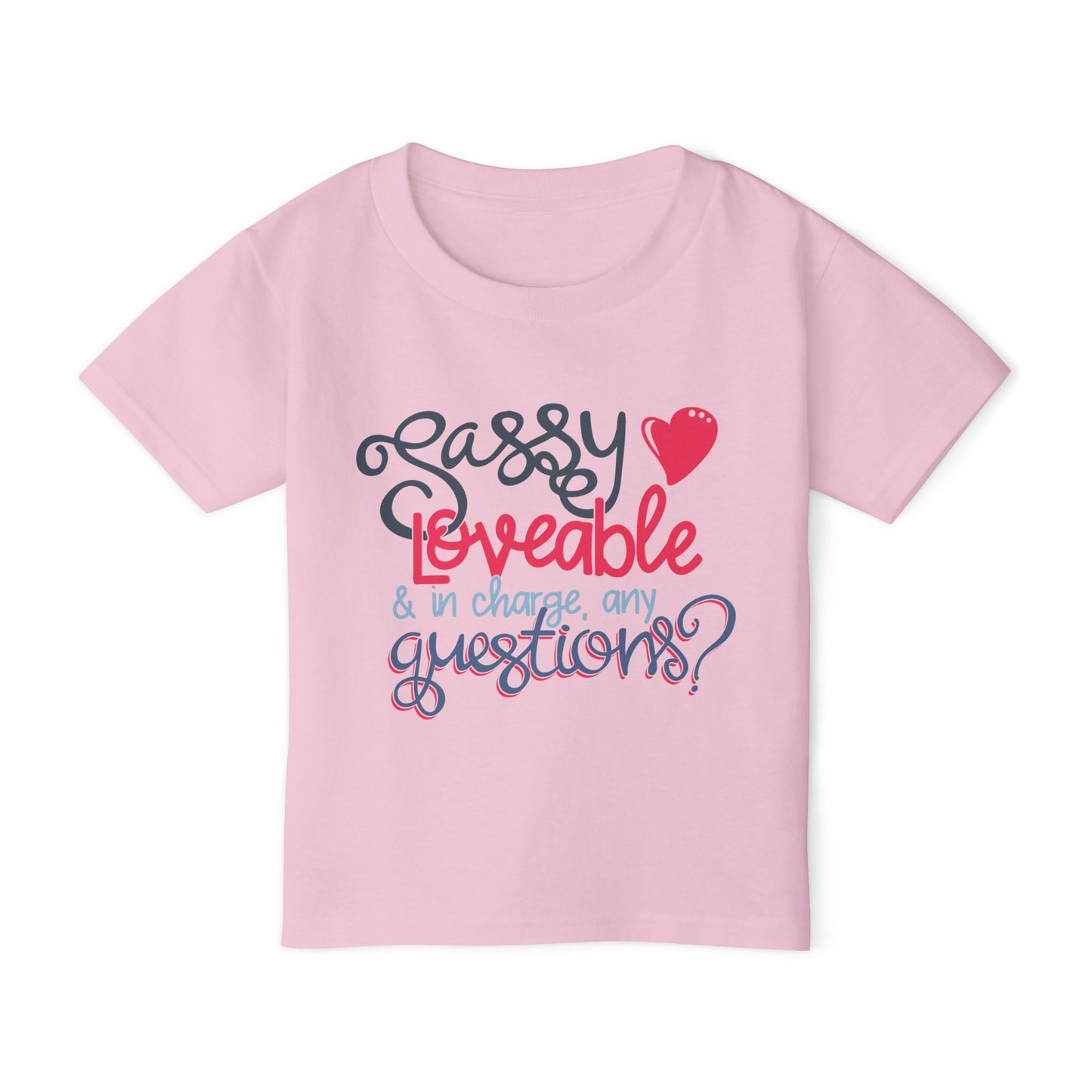 Sassy, Loveable, & In Charge Any Questions?  Heavy Cotton™ Toddler T-shirt
