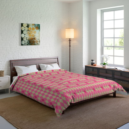 Pink Amour Harlequin Comforter