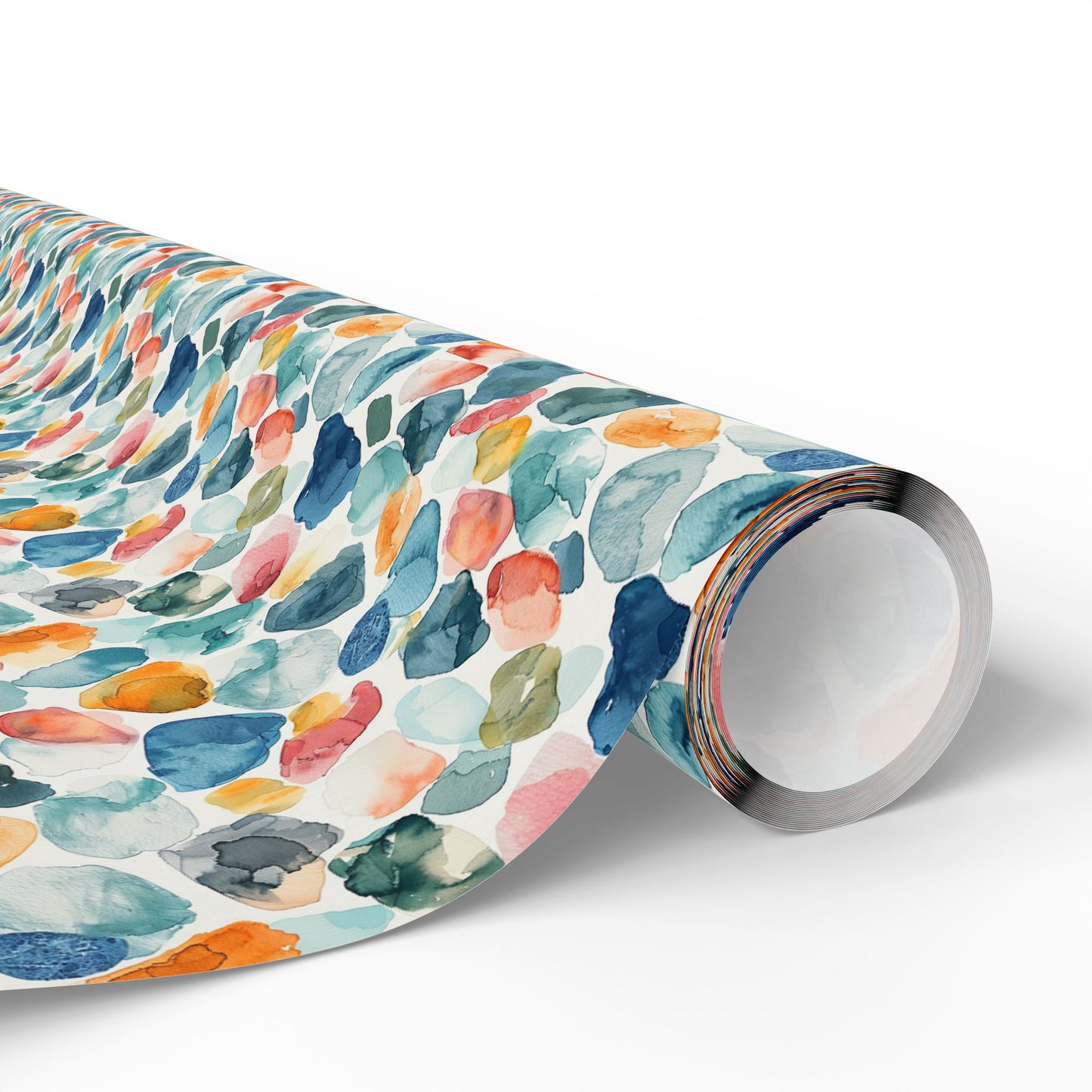 Watercolor Pebble Terrazzo  Wrapping Paper