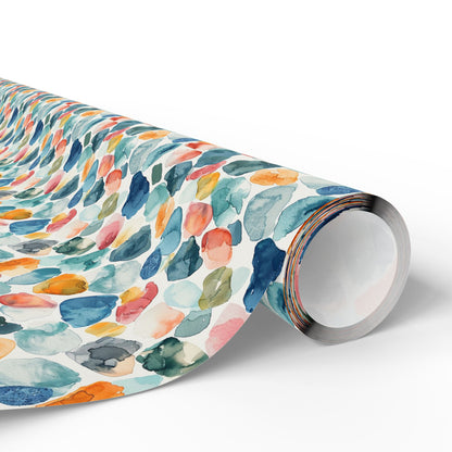 Watercolor Pebble Terrazzo  Wrapping Paper