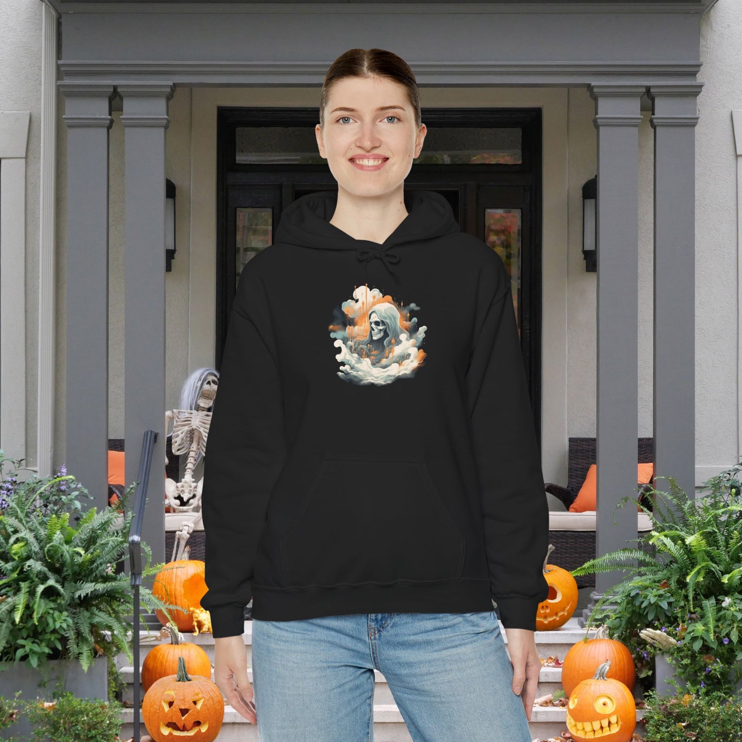Creepy Ghost 11 Heavy Blend™ Hooded Sweatshirt