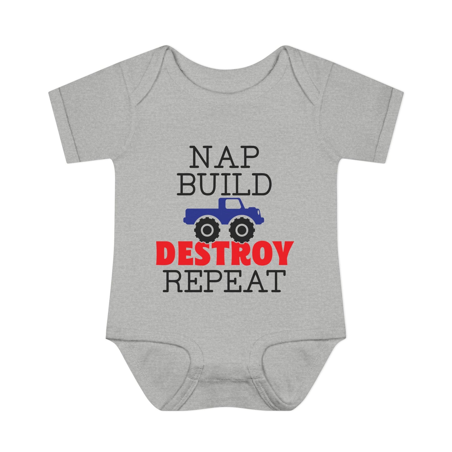 Nap Build Destroy Repeat Infant Baby Rib Bodysuit
