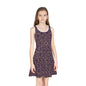 Golden Amethyst Radiance Mandala Girls' Sleeveless Sundress