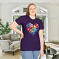 Color Pop Heart Adult T-shirt