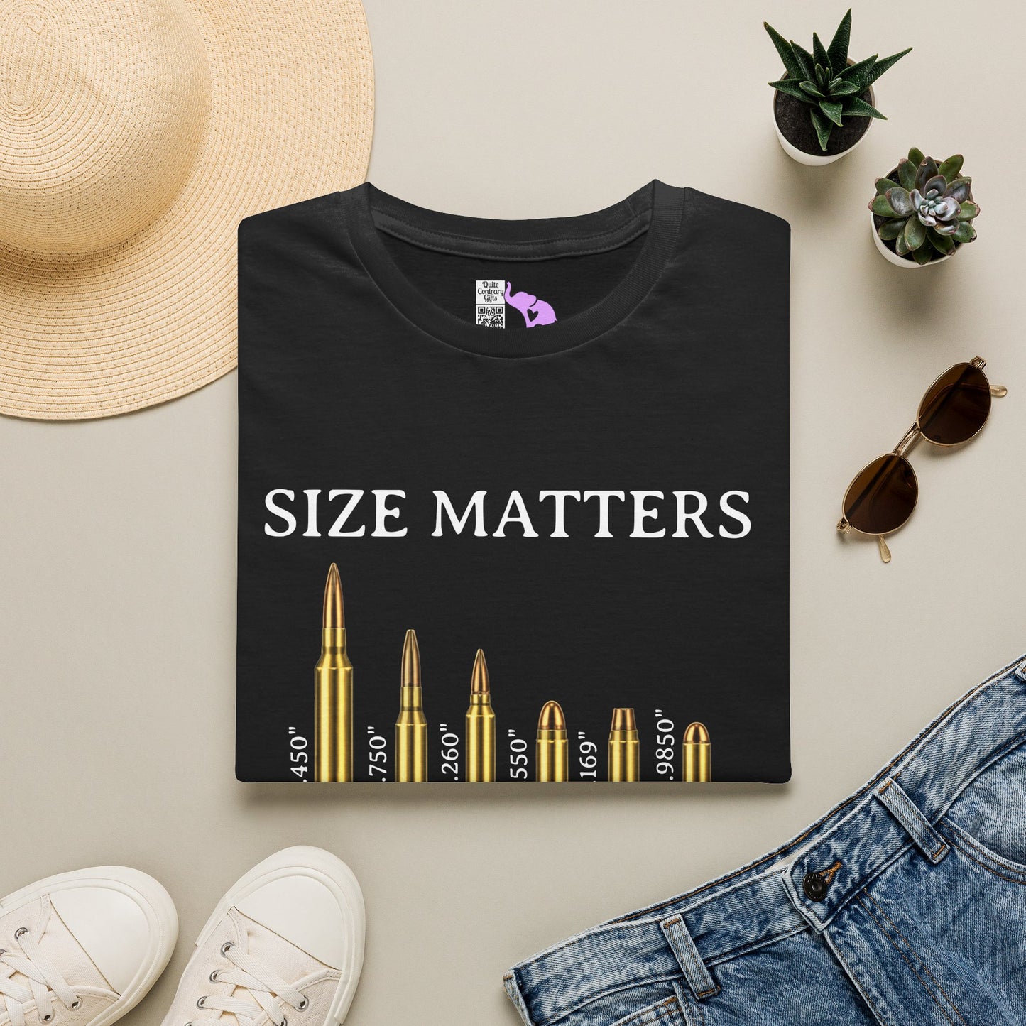Size Matters (Ammo) Adult T-shirt