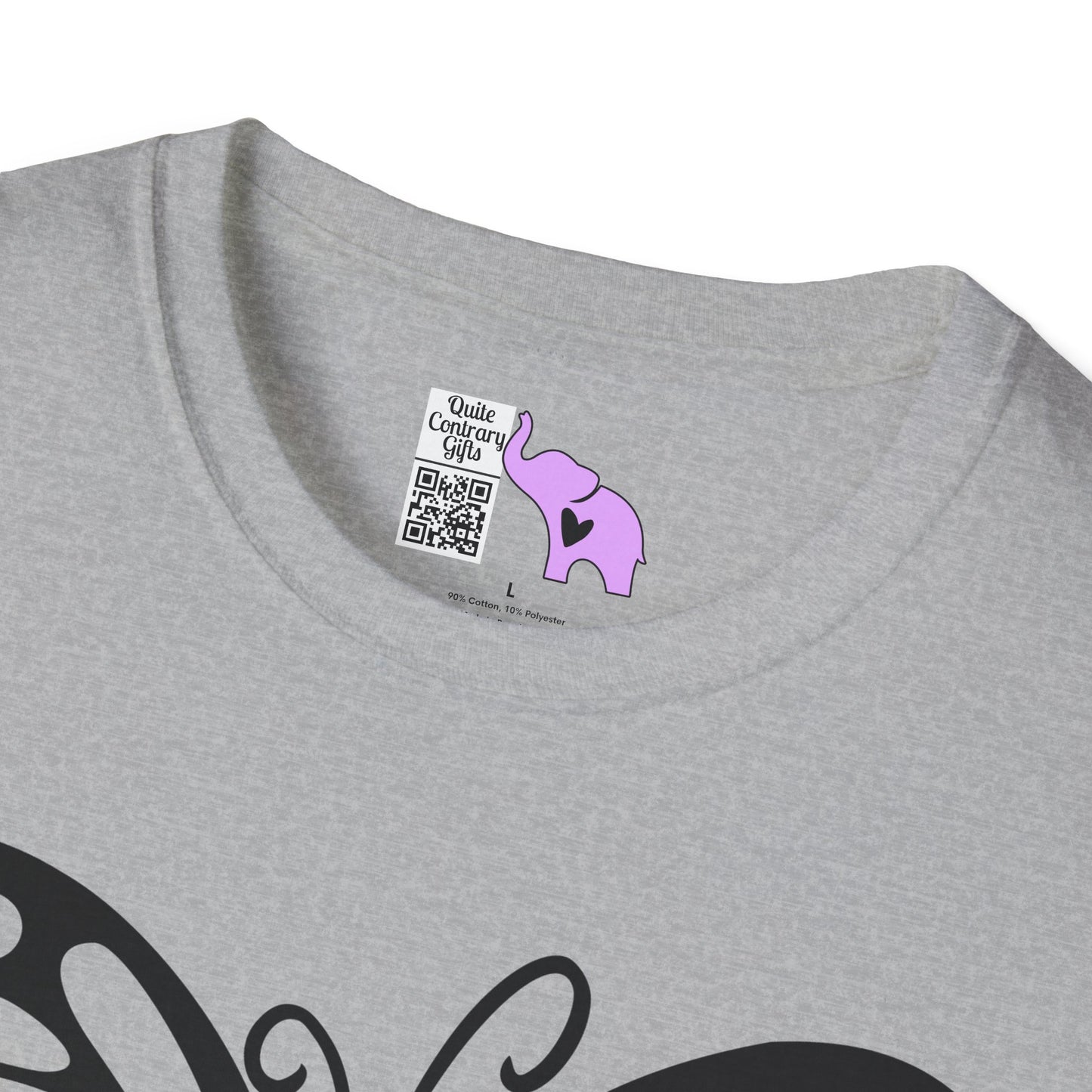 Butterfly Pink Support Ribbon Adult T-shirt