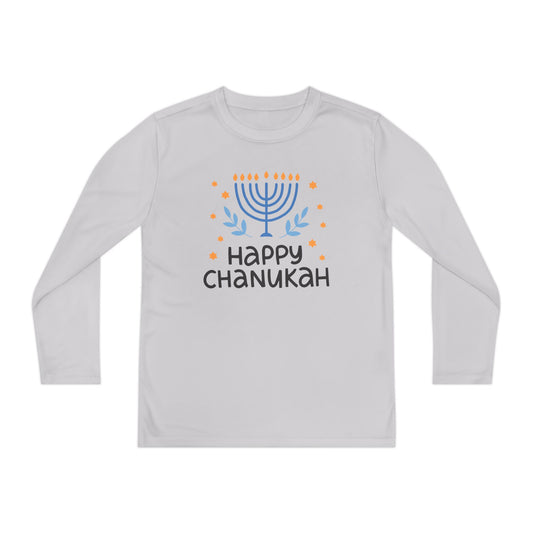 Happy Chanukah Youth Long Sleeve Tee