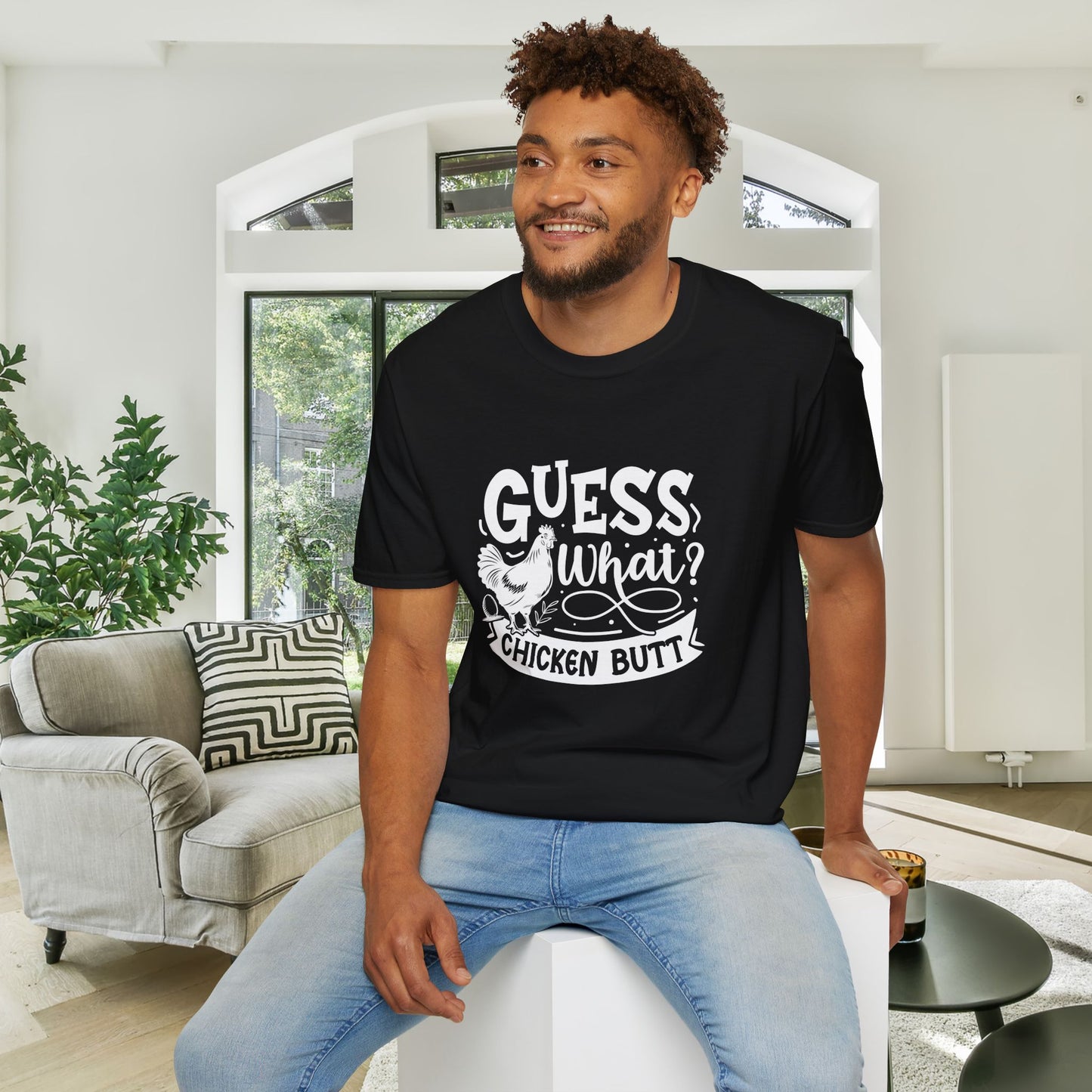 Guess What? Chicken Butt Adult T-shirt