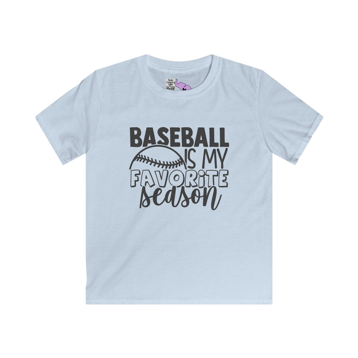 Baseball Is My Favorite Season Youth Softstyle Tee