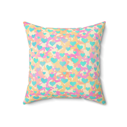 Sweetheart Camo Throw Pillow