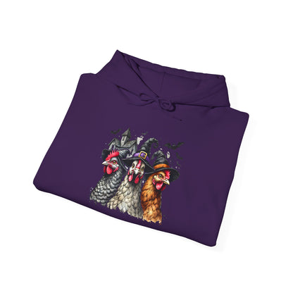 Spooky Witchy Chickens Heavy Blend™ Hooded Sweatshirt