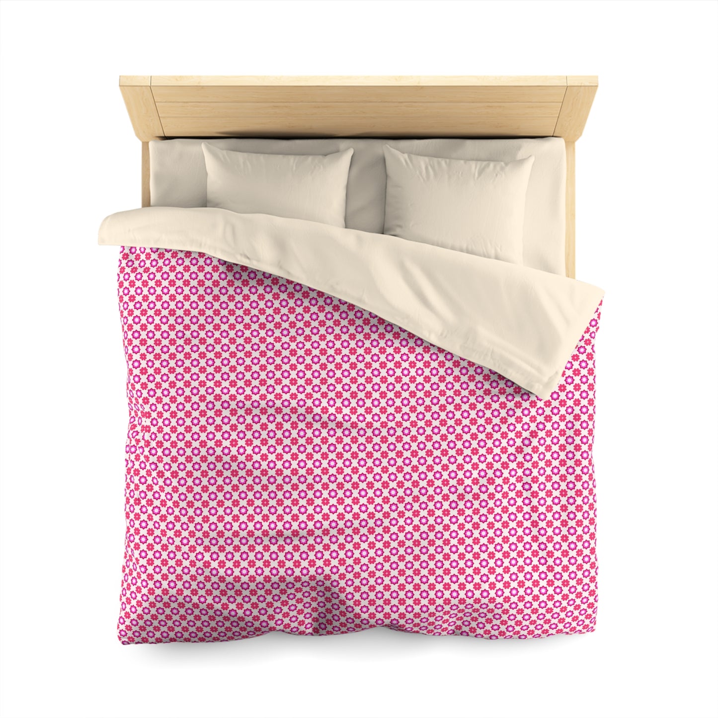 Rosy Star Garden Microfiber Duvet Cover