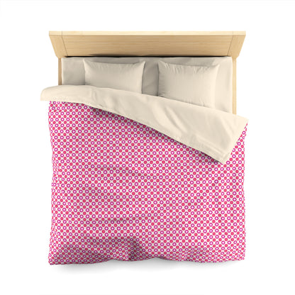 Rosy Star Garden Microfiber Duvet Cover