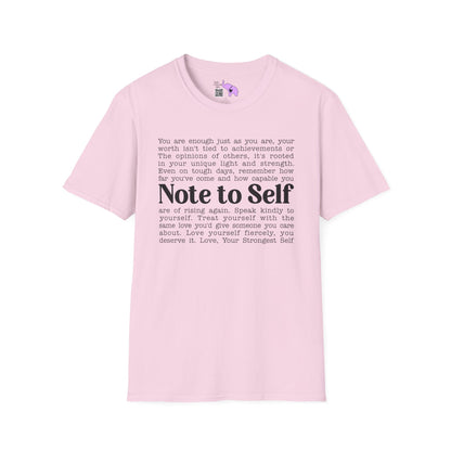 Note To Self... Adult T-shirt