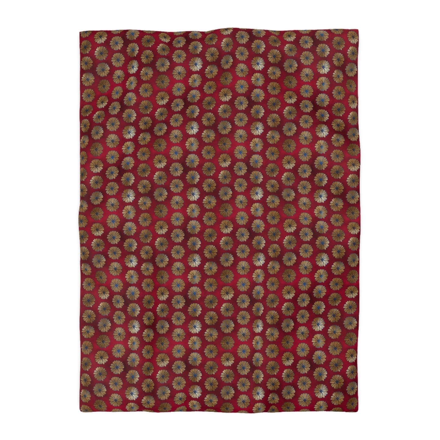 Majestic Crimson Daisies Duvet Bedding Set