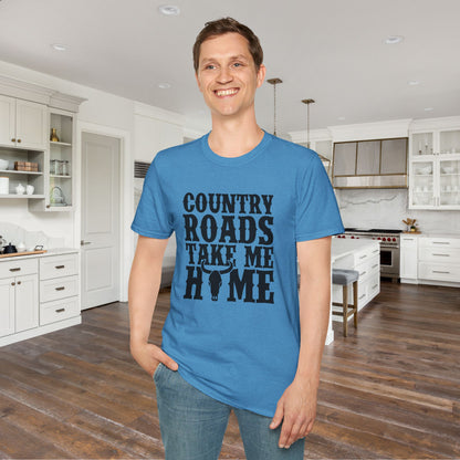 Country Roads Take Me Home Adult T-shirt