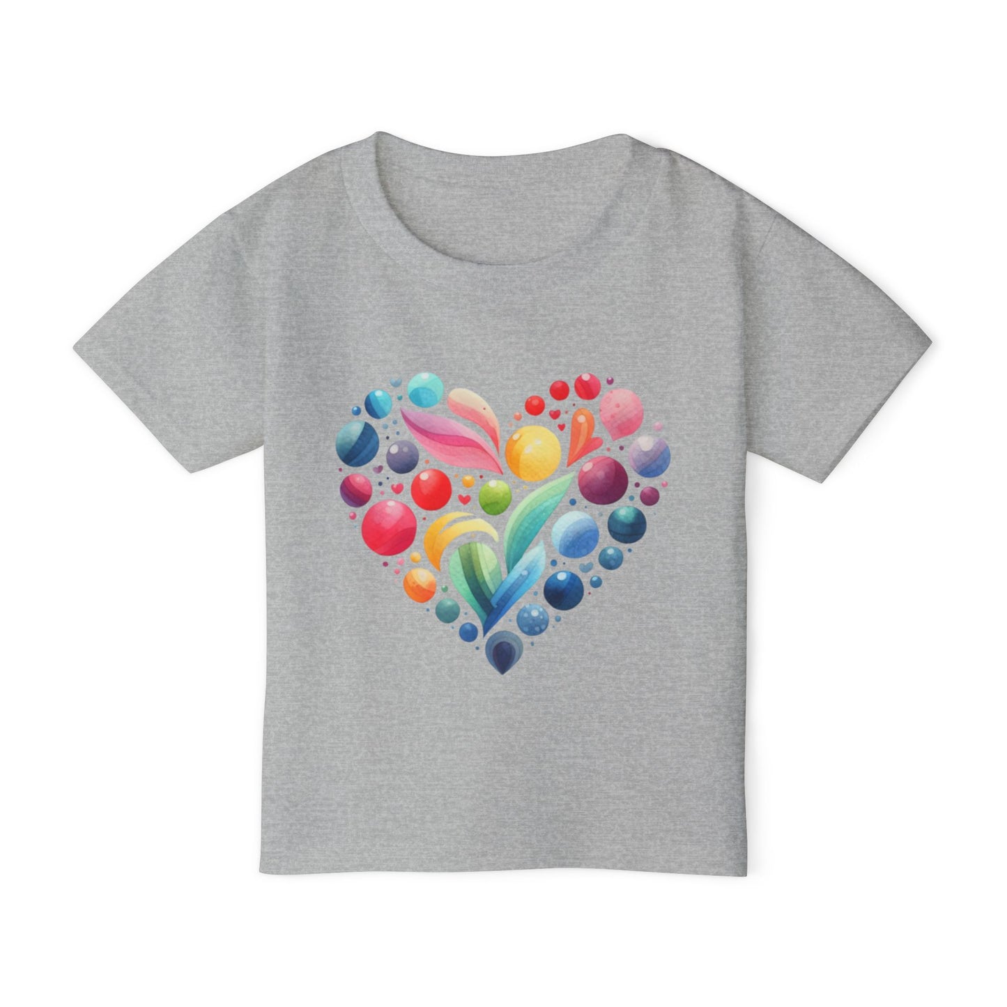 Color Pop Heart Heavy Cotton™ Toddler T-shirt