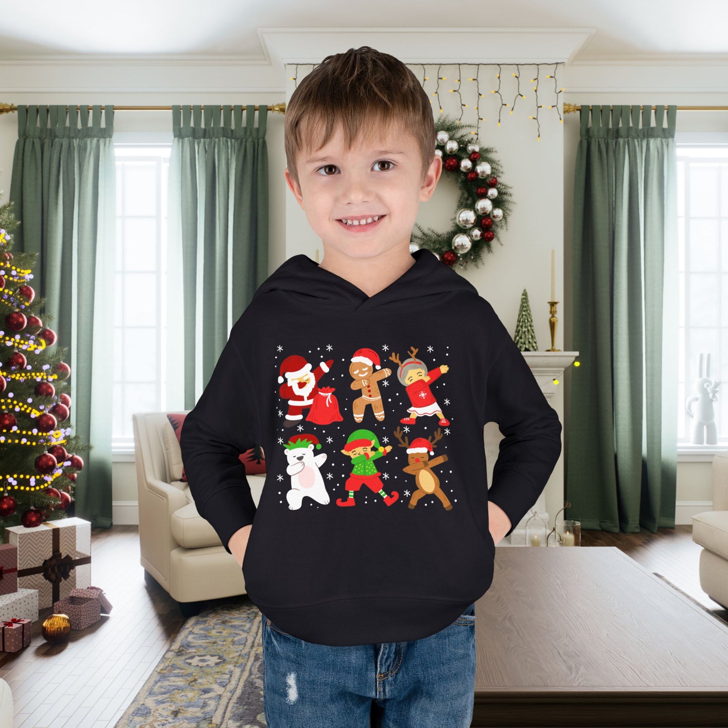 Dabbing Santa Crew Toddler Pullover Fleece Hoodie