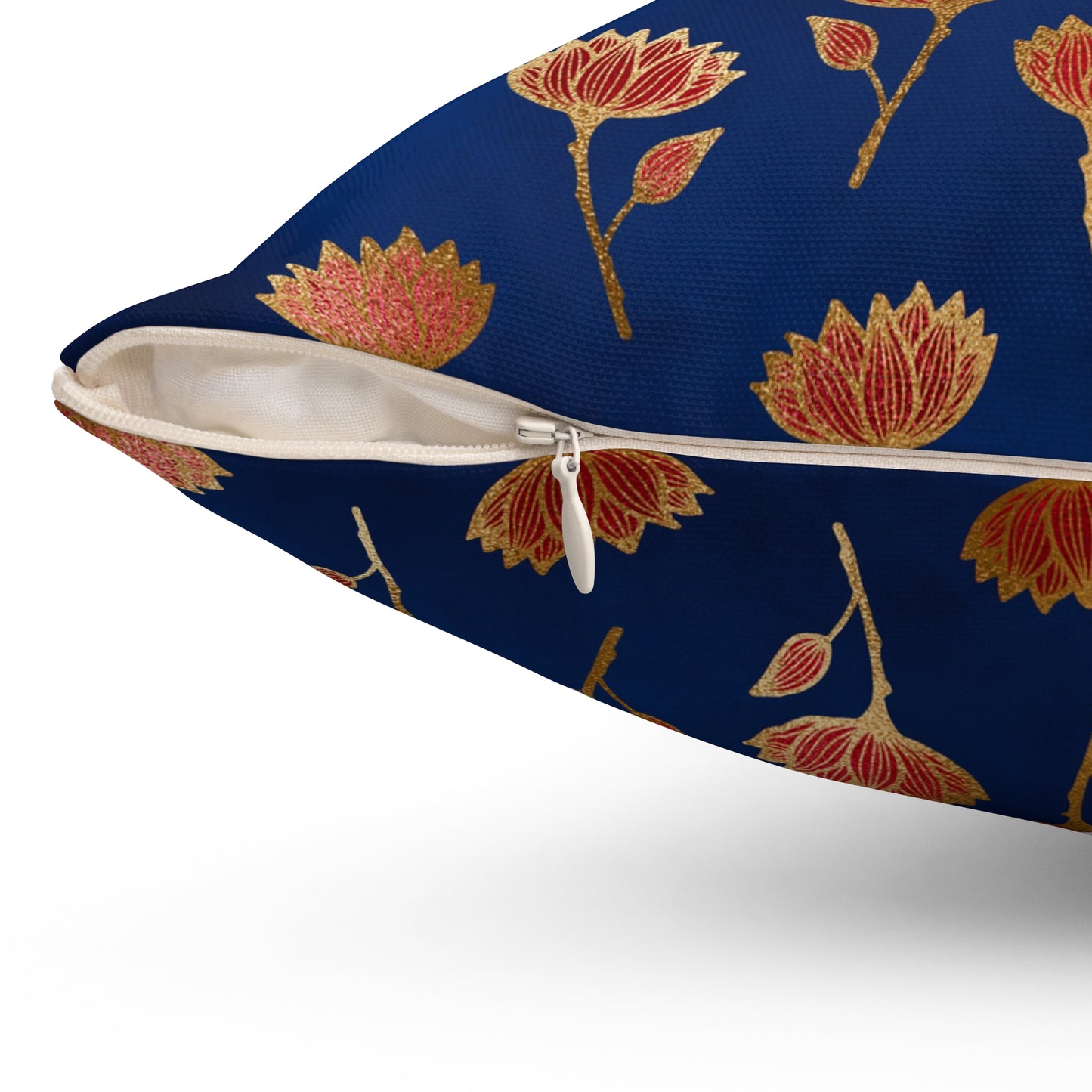 Crimson Luxe Petals Throw Pillow