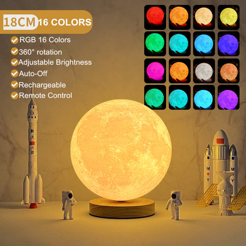 Levitating Moon Color-Changing Lamp Touch Control