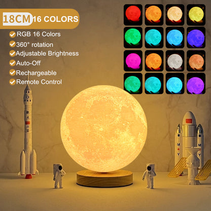 Levitating Moon Color-Changing Lamp Touch Control