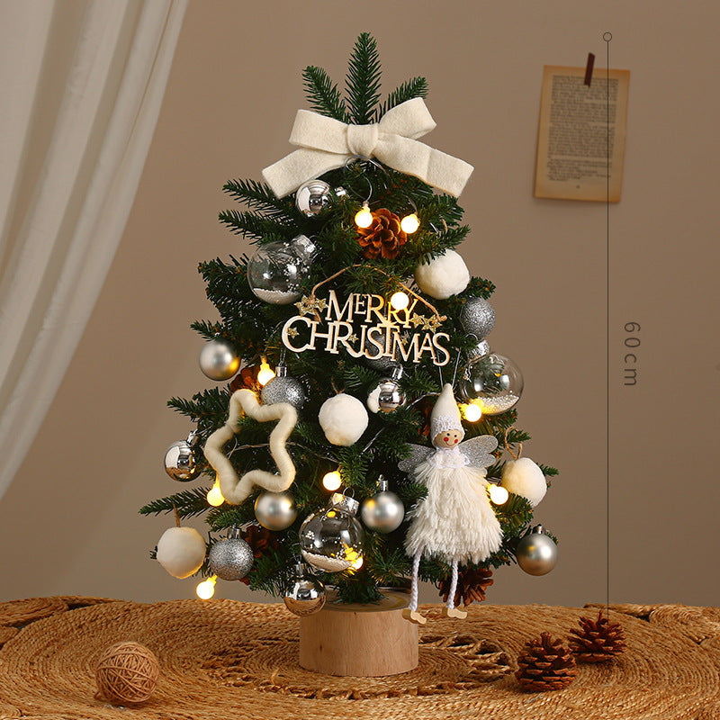 Miniature Artificial Decorated Christmas Tree With Lights