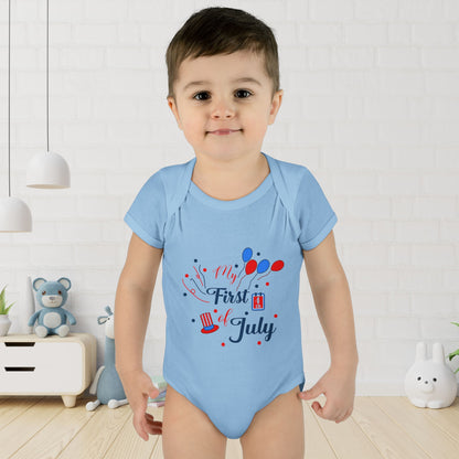 My First 4th of July 2 Baby Rib Bodysuit