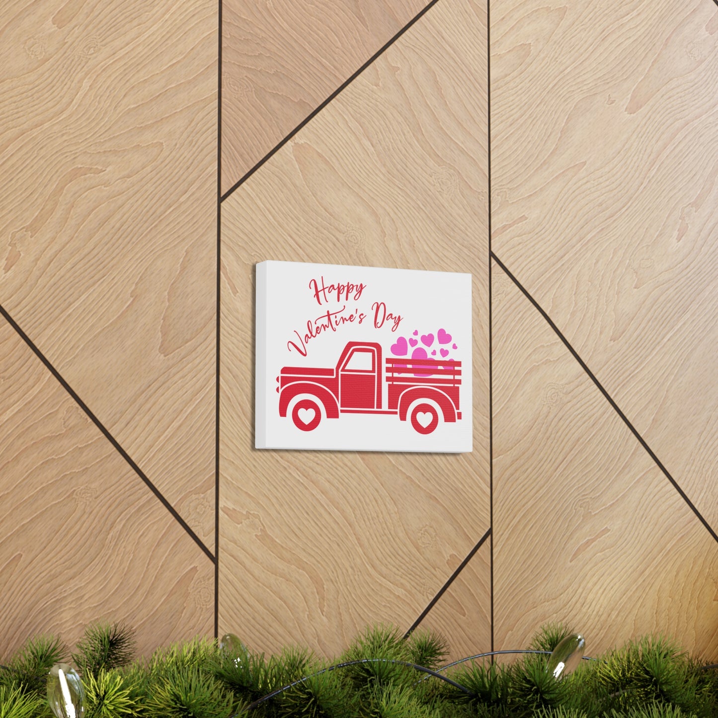 Happy Valentine's Day Classic Truck Canvas Horizontal Wraps w/o Frame