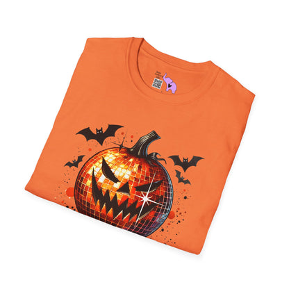 Orange Disco Pumpkin Adult T-shirt