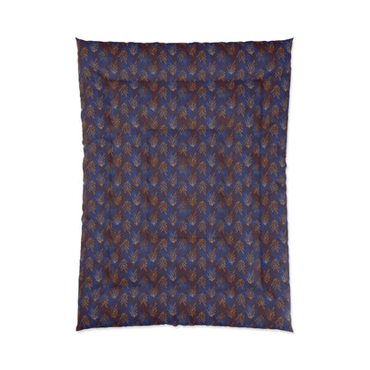 Midnight Gilded Leaves Basic Bedding Set