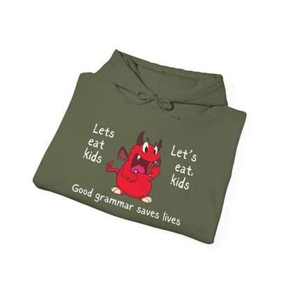 Let's Eat Kids Grammar Saves Lives Heavy Blend™ Hooded Sweatshirt