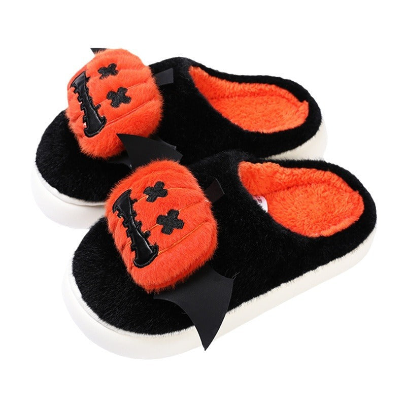 Halloween Pumpkin Slippers W/Small Wings