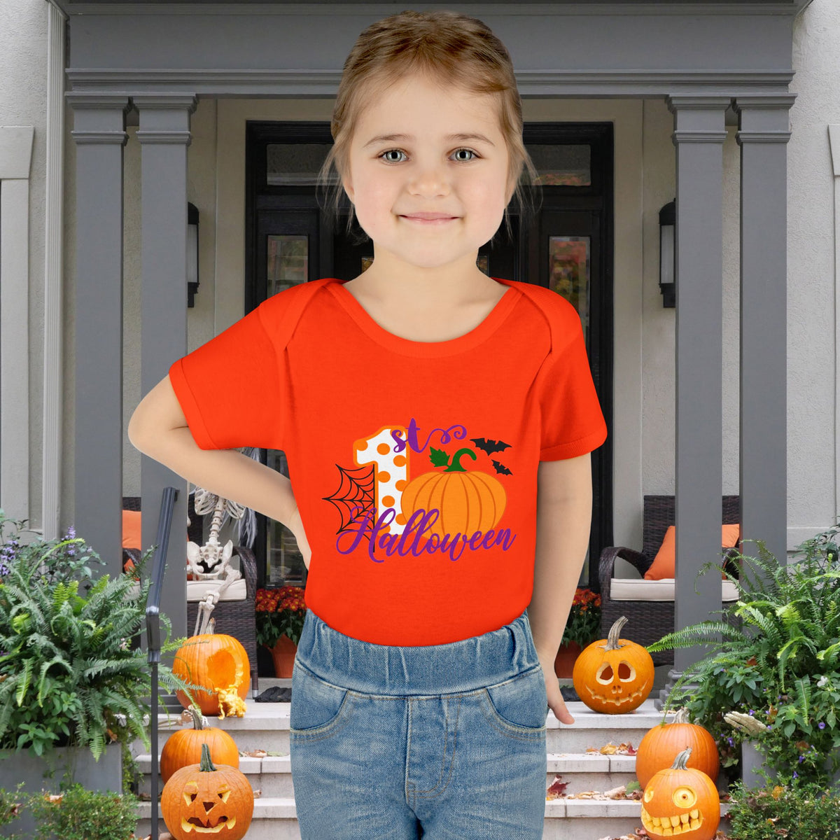 First Halloween (Polka Dots) Infant Baby Rib Bodysuit