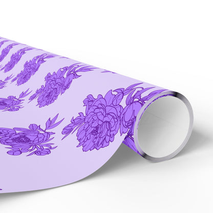 Royal Orchid Peonies Wrapping Paper