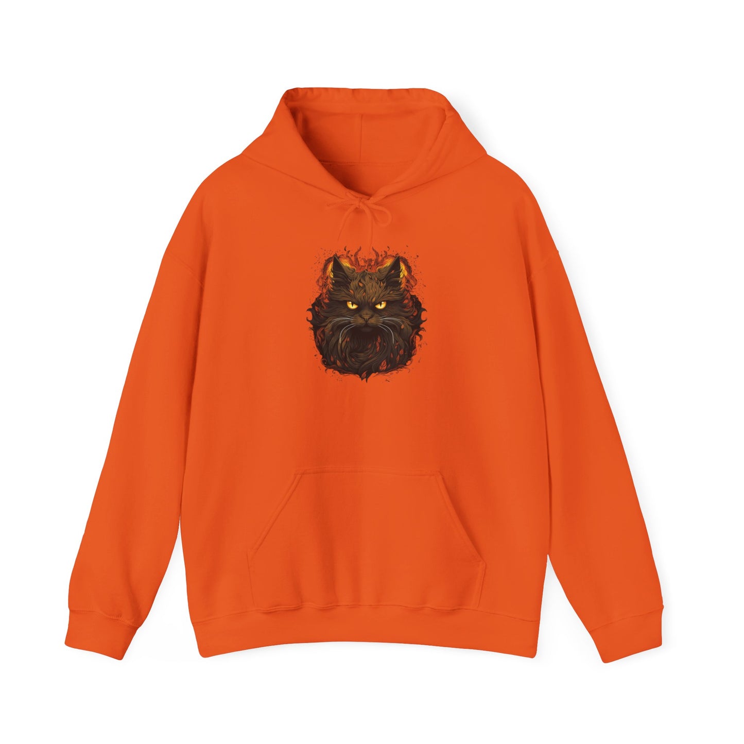 Creepy Black Cat Heavy Blend™ Hooded Sweatshirt