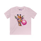 Girraffe Blowing Bubble Kids Softstyle Tee