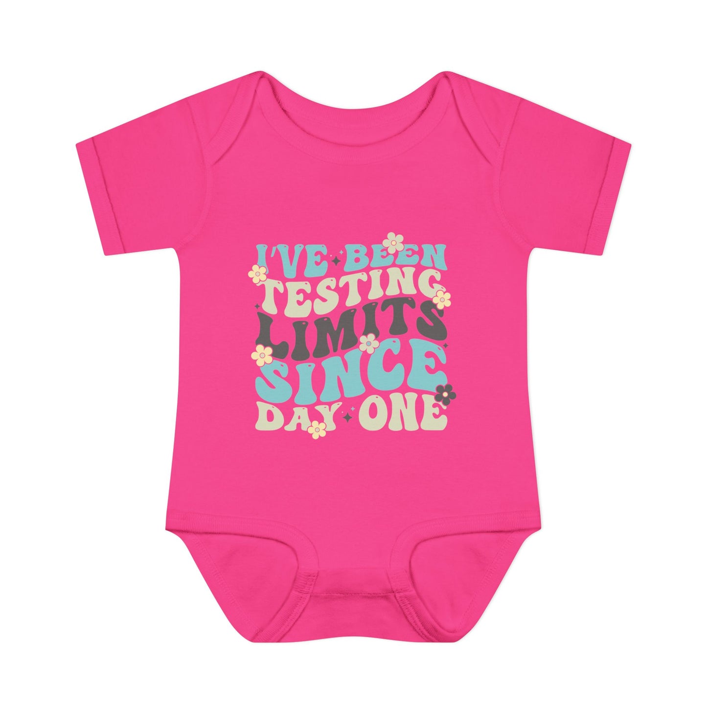 I've Been Testing Limits Since Day One Infant Baby Rib Bodysuit