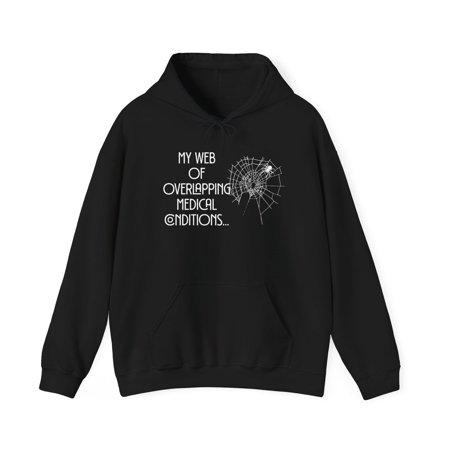 My Web of Overlapping Medical Conditions Heavy Blend™ Hooded Sweatshirt
