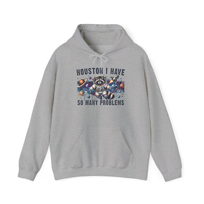 Houston I Have So Many Problems (Panda) Heavy Blend™ Hooded Sweatshirt