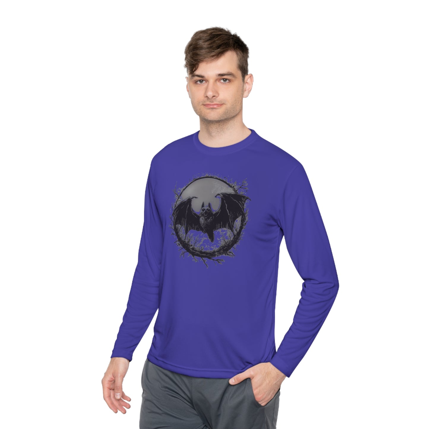 Creepy Bat Adult Long Sleeve Tee