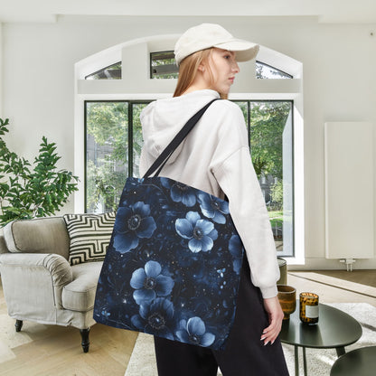 Midnight Blossoms Canvas Tote Bag