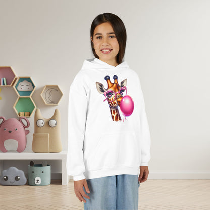 Girraffe Blowing Bubble Youth Heavy Blend Hoodie