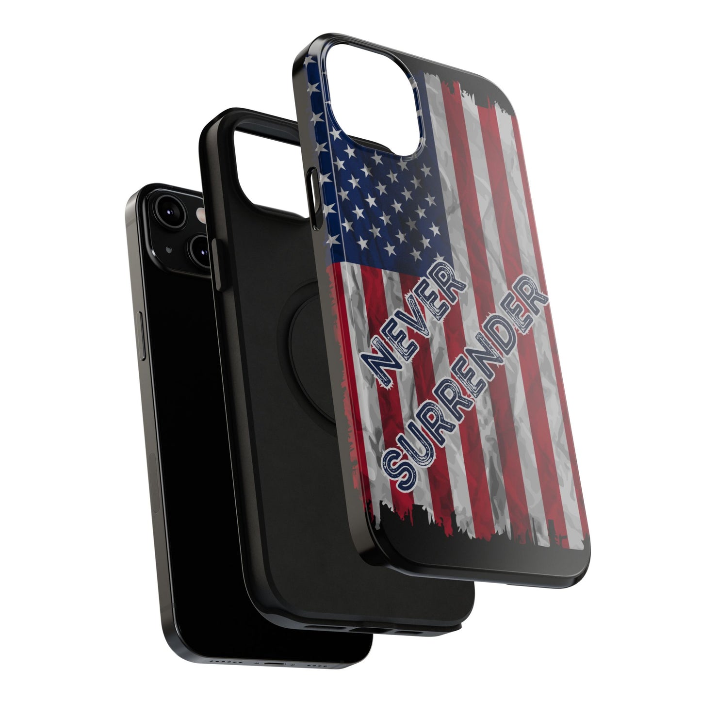 Never Surrender American Flag Impact-Resistant Cases