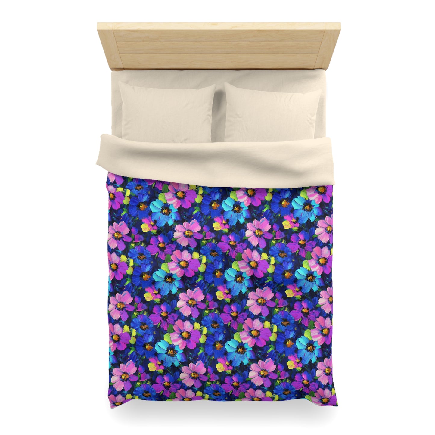 Watercolor Daisies Microfiber Duvet Cover
