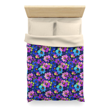 Watercolor Daisies Microfiber Duvet Cover