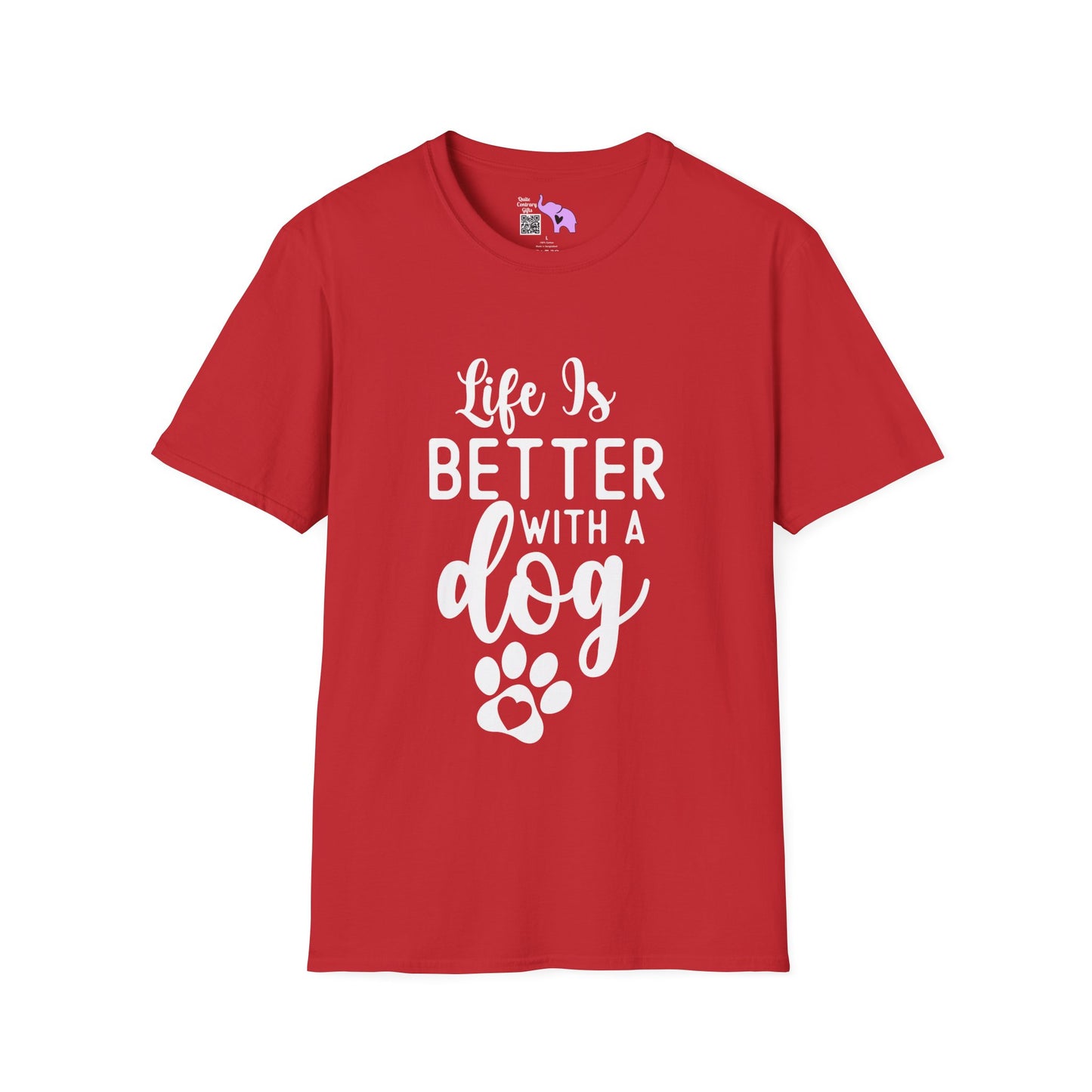 Life Is Better With A Dog Adult T-shirt