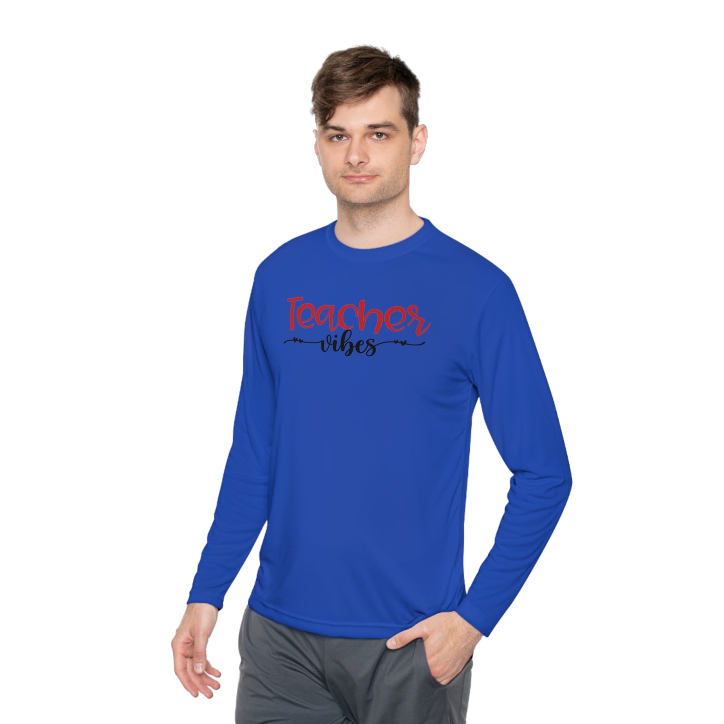 Teacher Vibes Adult Long Sleeve Tee