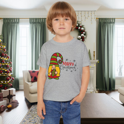 Merry Christmas Girl Gnome Heavy Cotton™ Toddler T-shirt